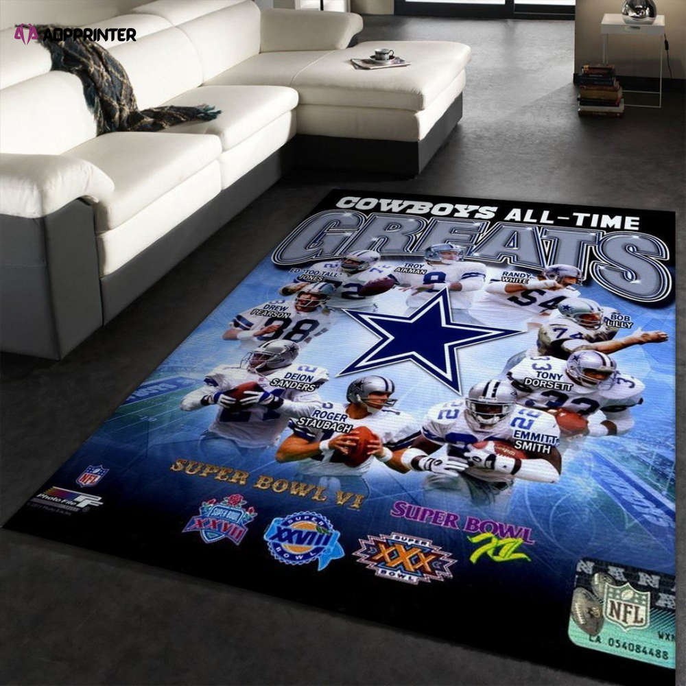 dallas cowboys rug living room floor decor fan gifts 60