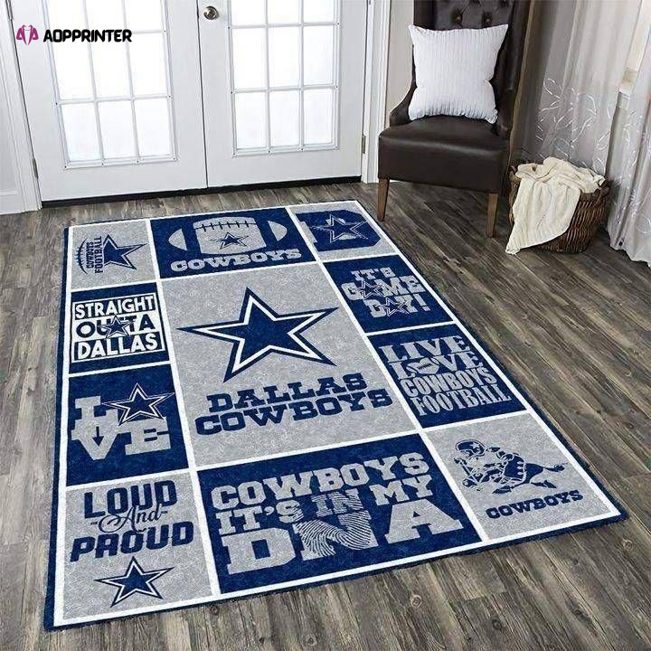 dallas cowboys rug living room floor decor fan gifts 82