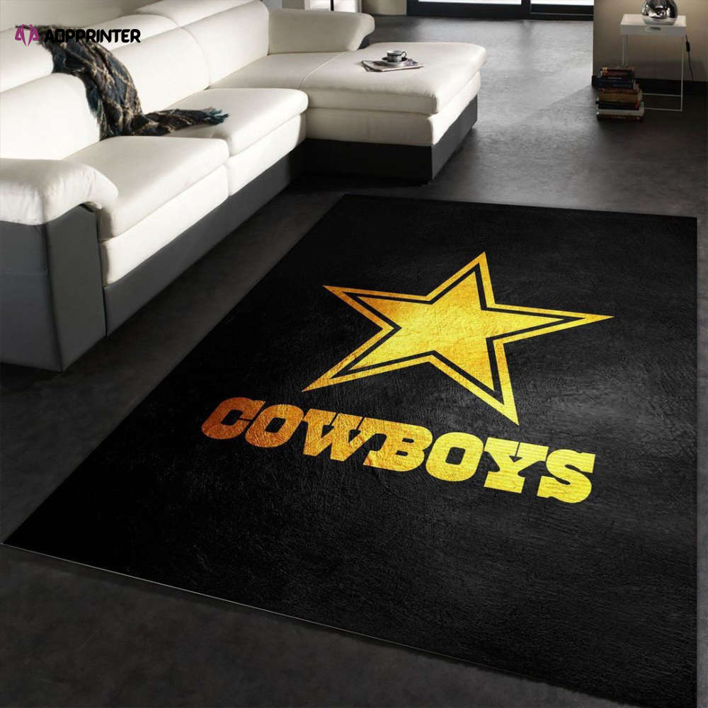 dallas cowboys rug living room floor decor fan gifts