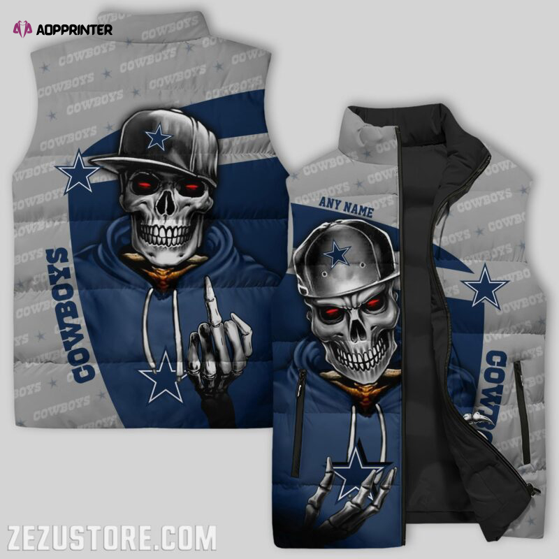 dallas cowboys sleeveless puffer jacket custom for fans spj1590