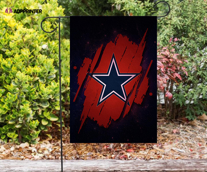 dallas cowboys star red wood double sided printing garden flag home decor gifts