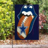 dallas cowboys star tongue double sided printing garden flag home decor gifts