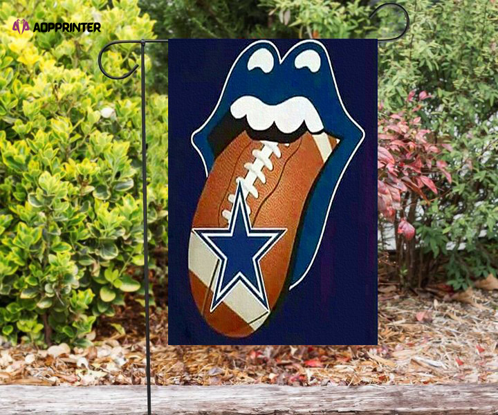 dallas cowboys star tongue double sided printing garden flag home decor gifts