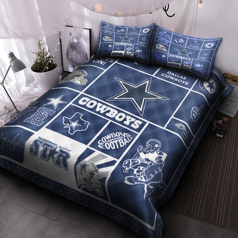 dallas cowboys ver1 quilt bed set ncr39