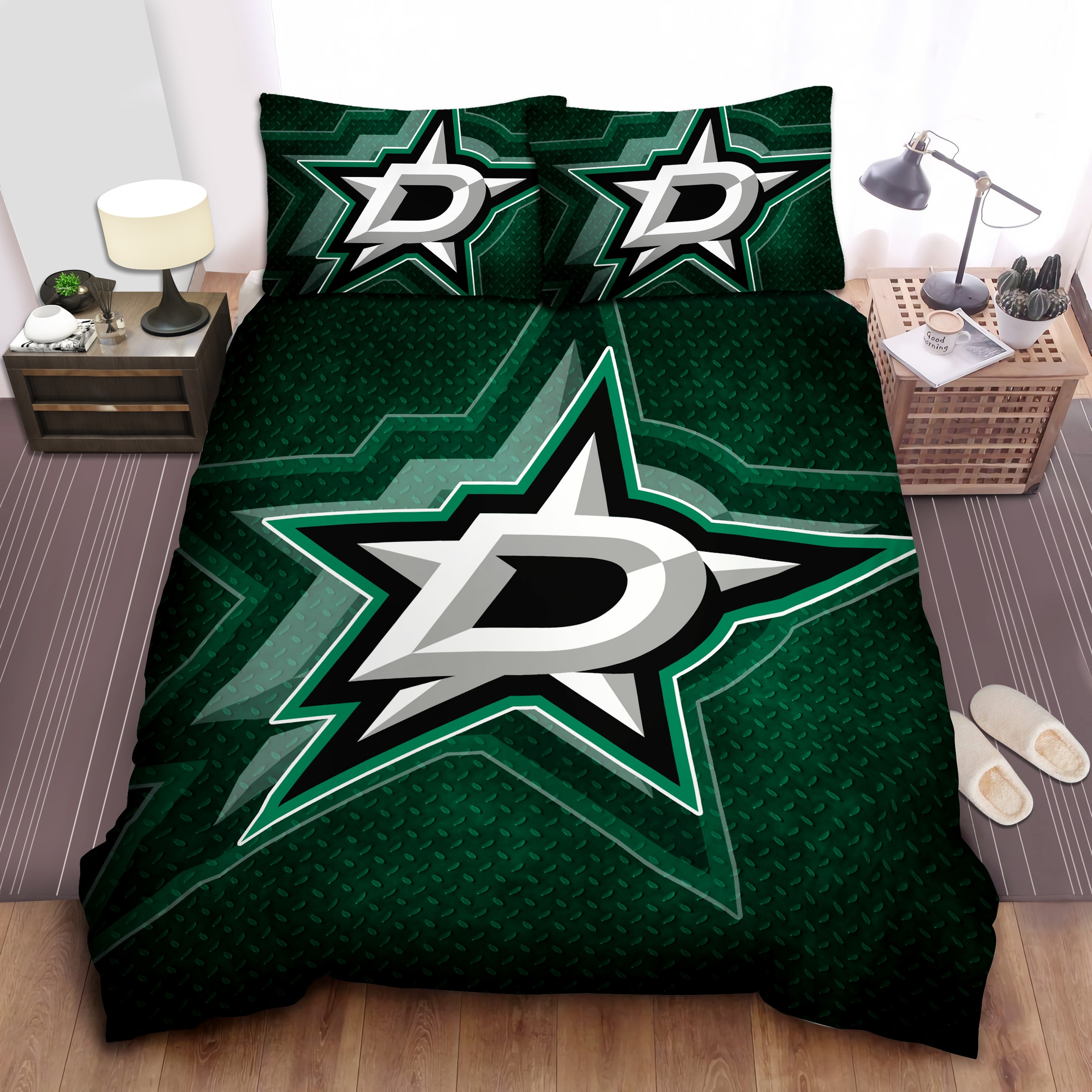 dallas stars nhl team sports bedding set comforter duvet cover bed sheet spread kxfcq