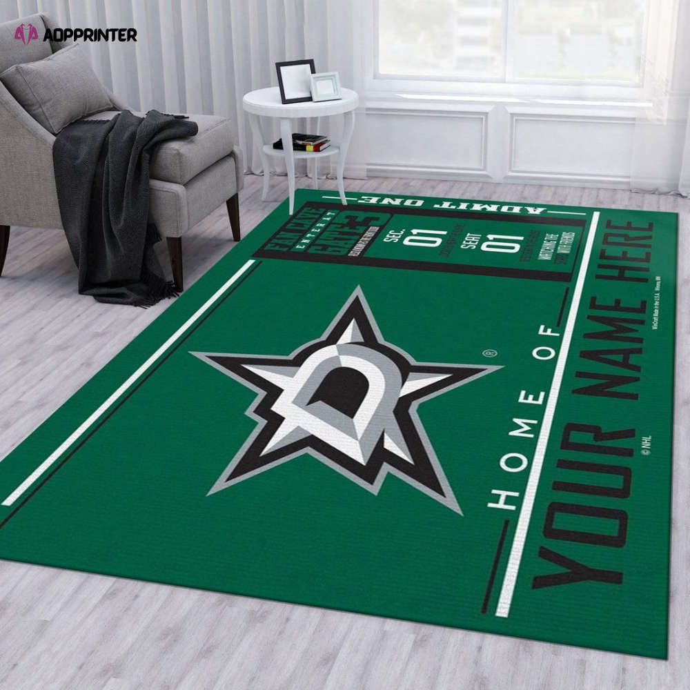 dallas stars rug living room floor decor fan gifts