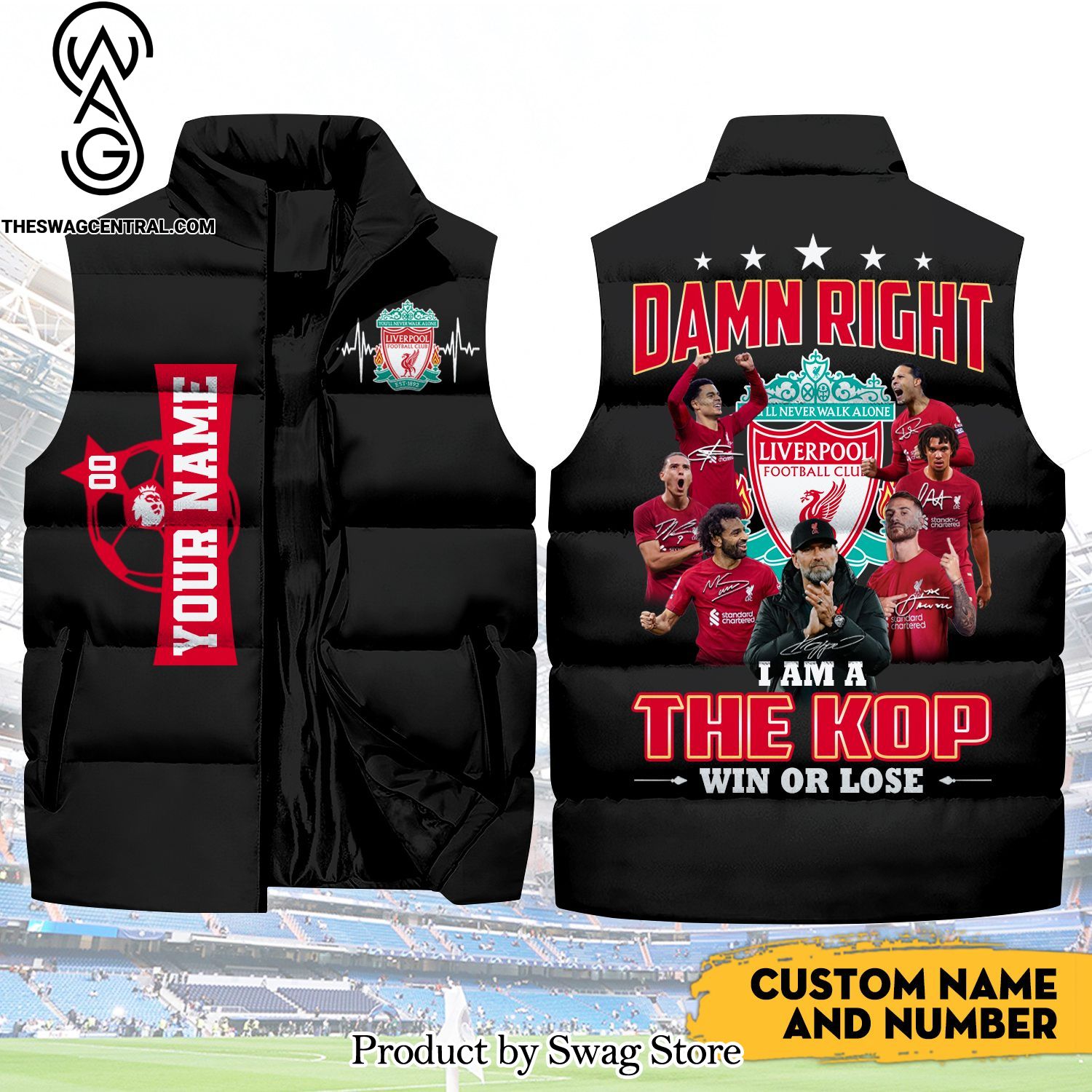 damn right i am the kop liverpool and number classic sleeveless jacket 1 E9nWa