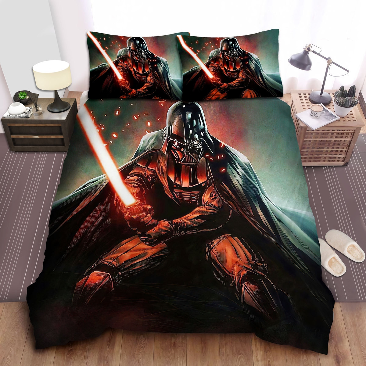 darth vader star wars illustration comforter duvet cover bed sheets bedding set zcqda