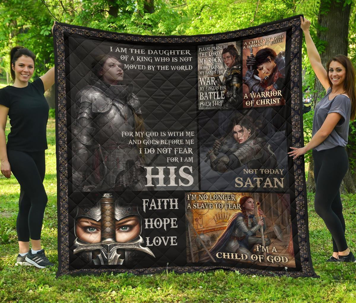 daughter of king quilt blanket for who love christ ybtep