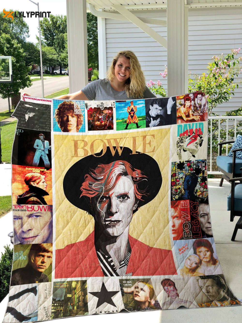 david bowie quilt blanket for fans home decor gift