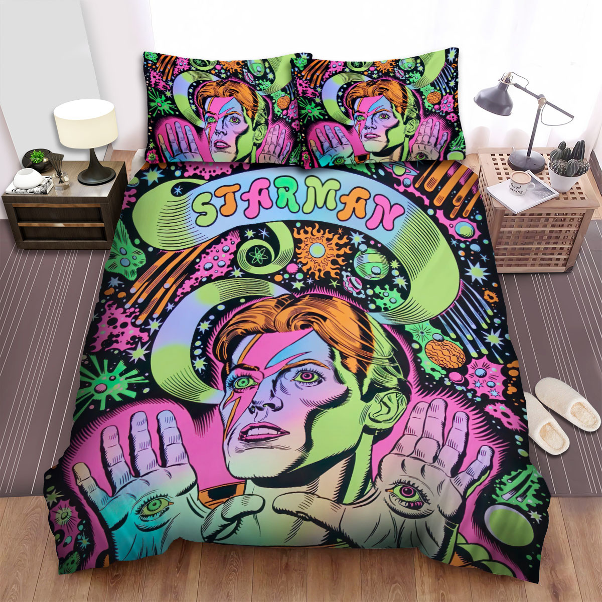 david bowie starman hippie style duvet cover bedroom sets comfortable bedding sets oyblg