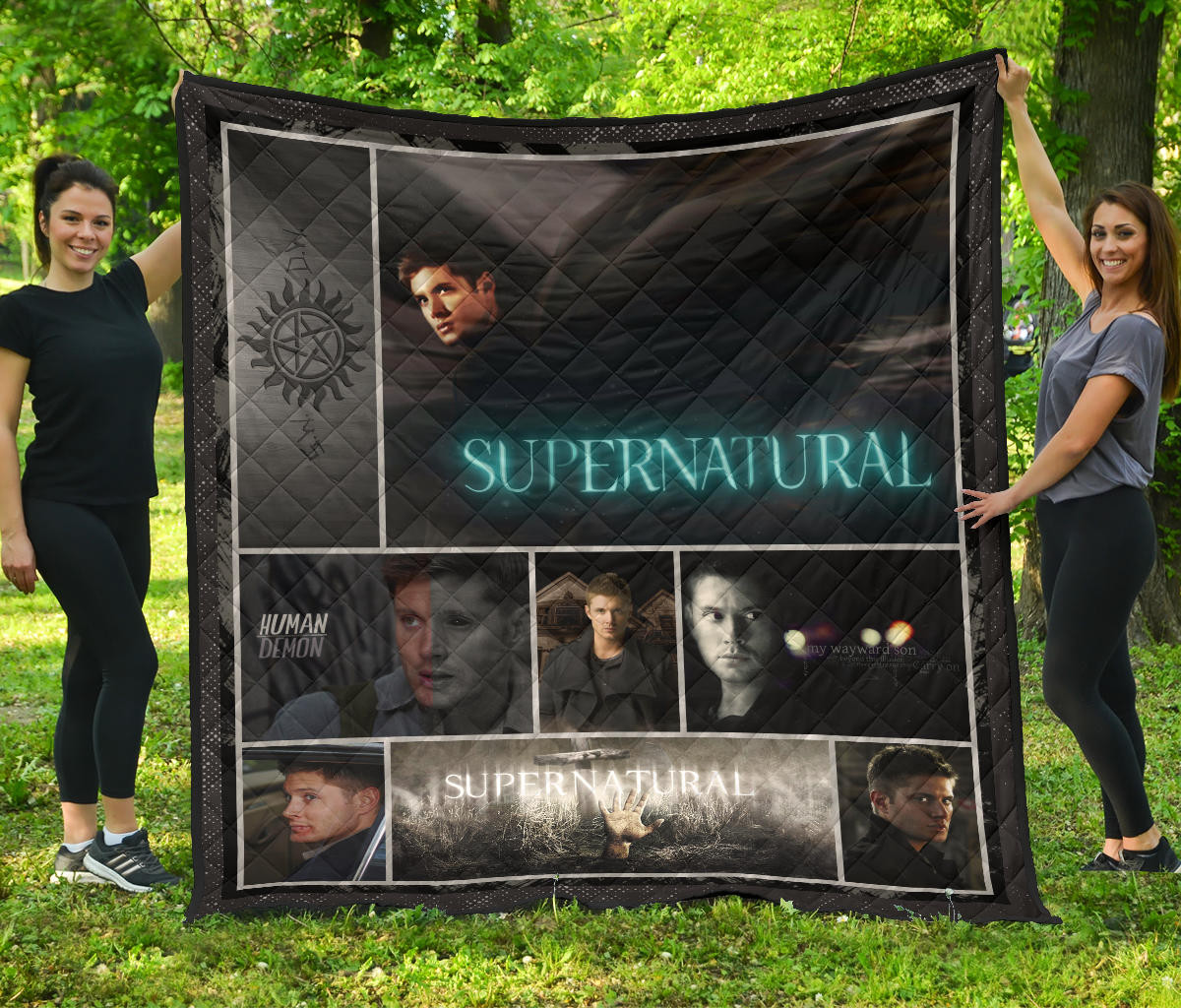 dean winchester supernatural premium quilt blanket movie home decor custom for fans moegv