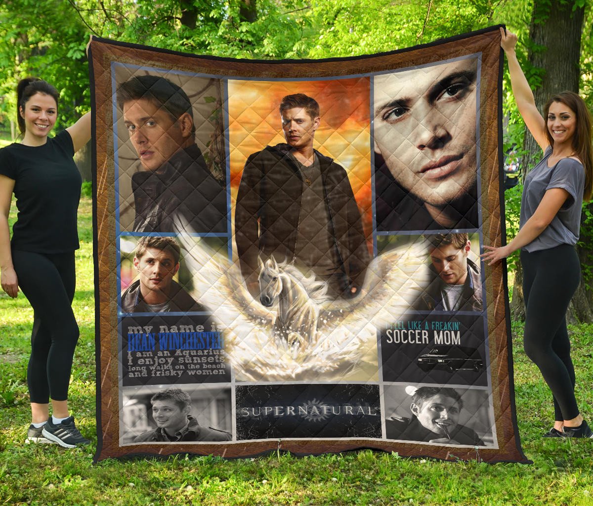 dean winchester supernatural premium quilt blanket movie home decor custom for fans xi5qu