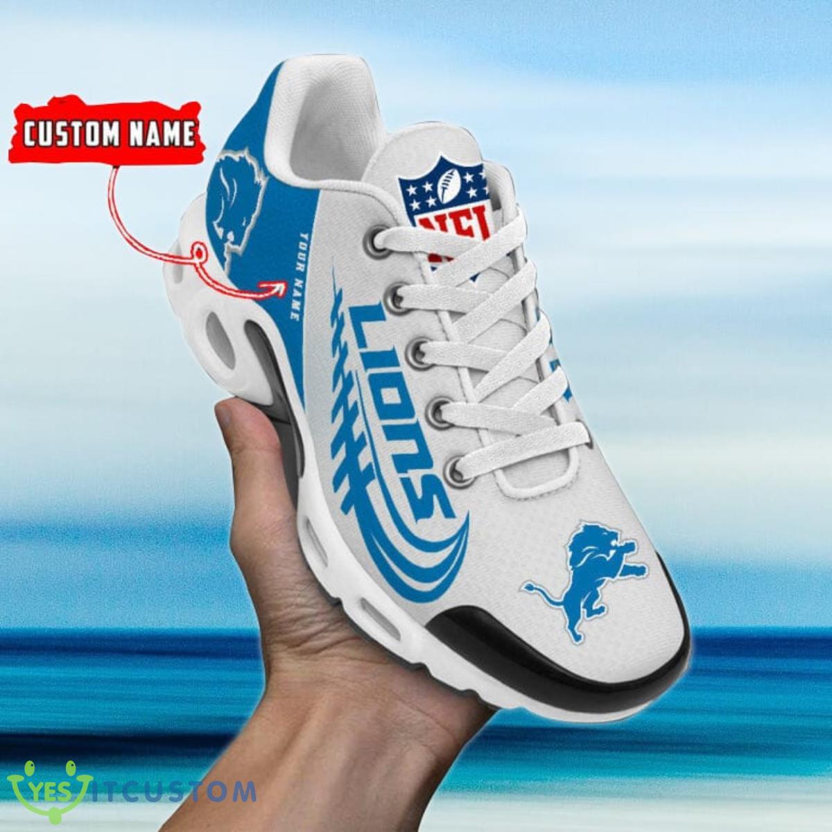 detroit lions custom name air cushion sports shoes