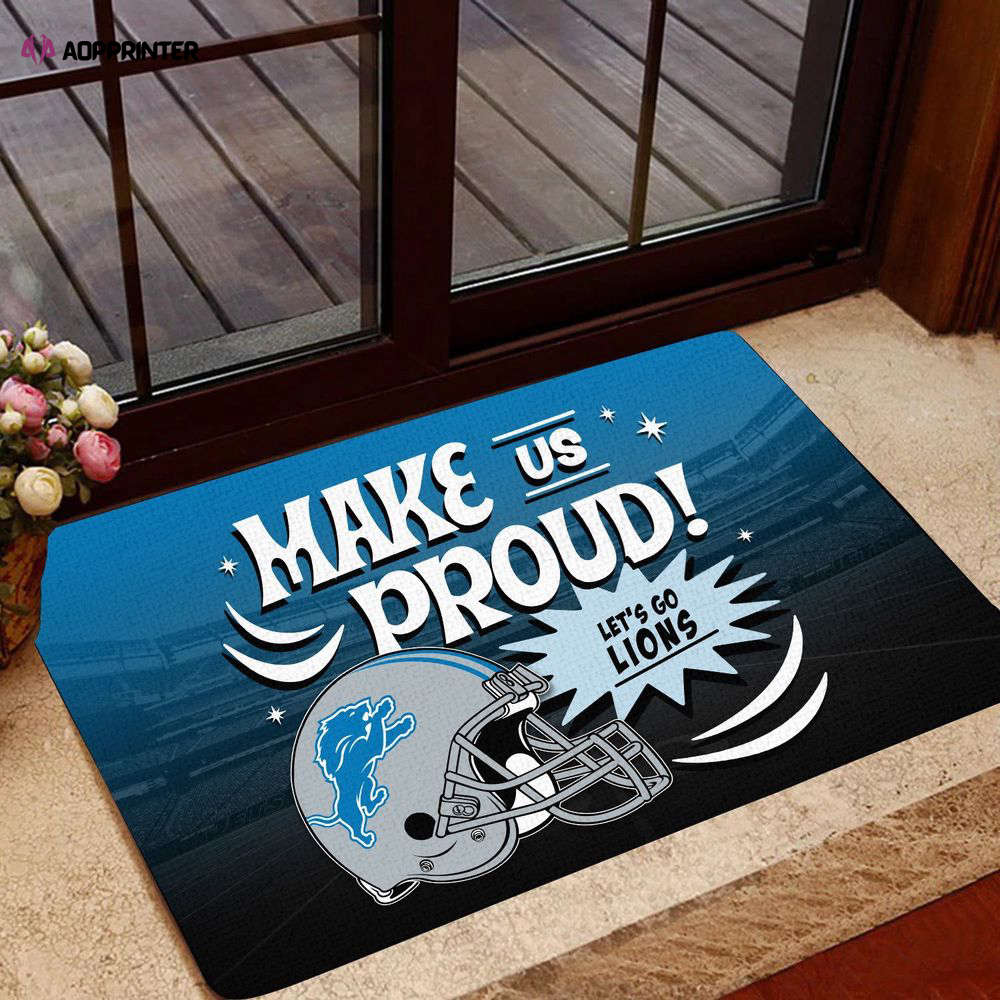 detroit lions doormat gift for home decor