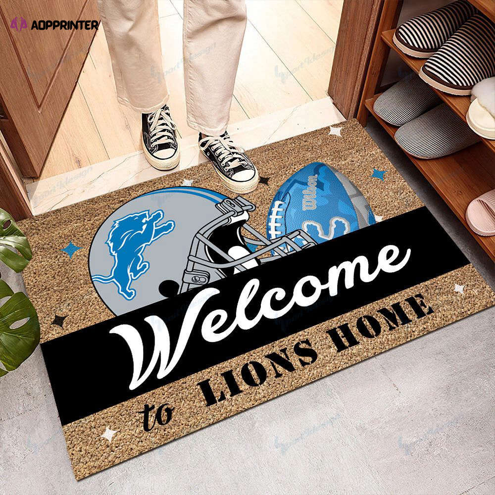 detroit lions doormat gift for home decor 1 1