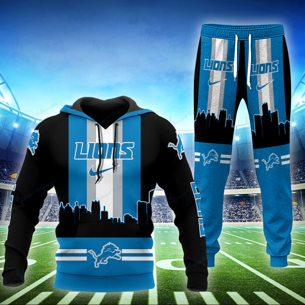 detroit lions hoodie and jogger set bg847 zfjnp