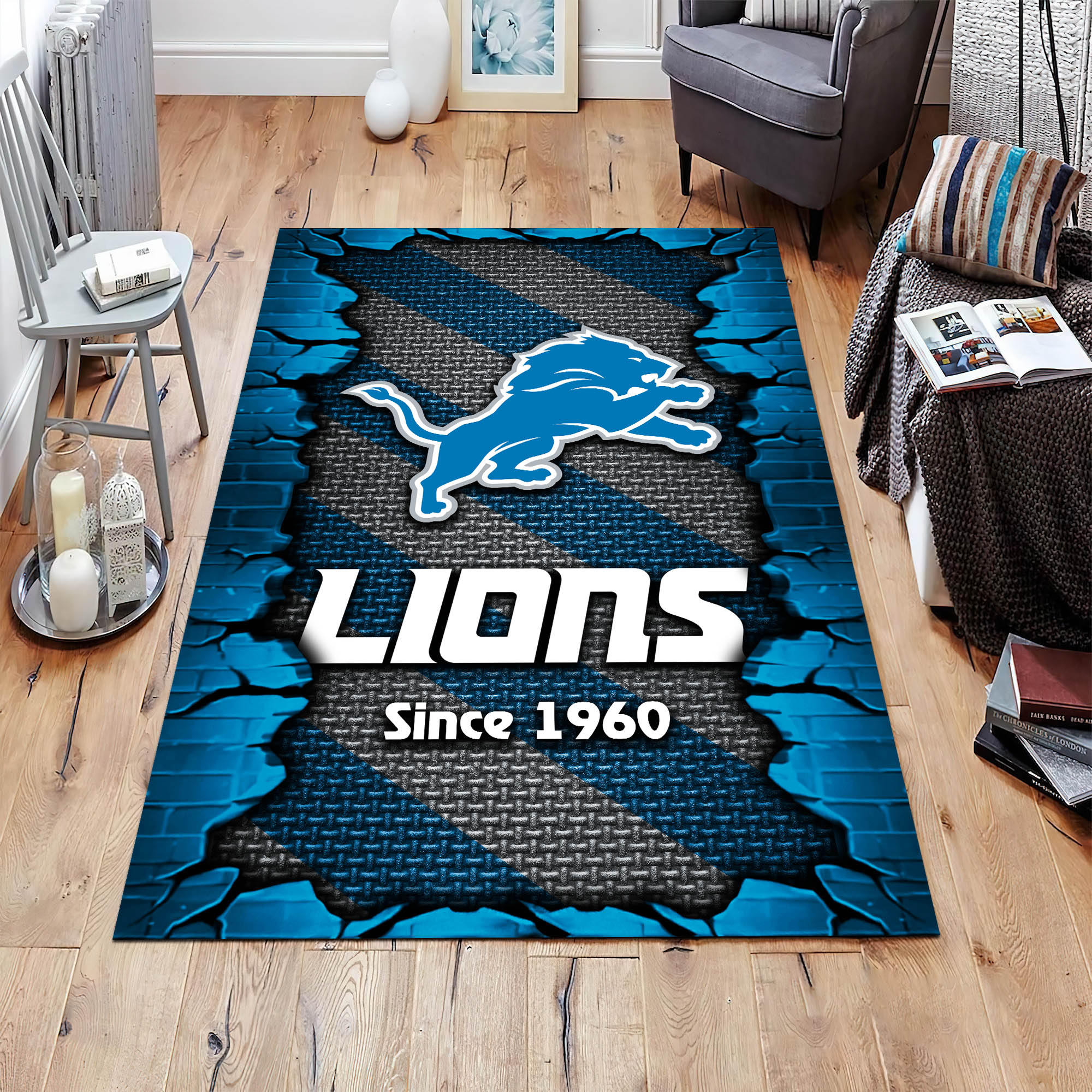 detroit lions living room rug football team living room rug football fan gifts ehivm 54132 od9zc