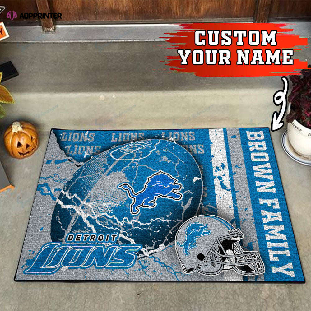 detroit lions personalized doormat best gift for home decor