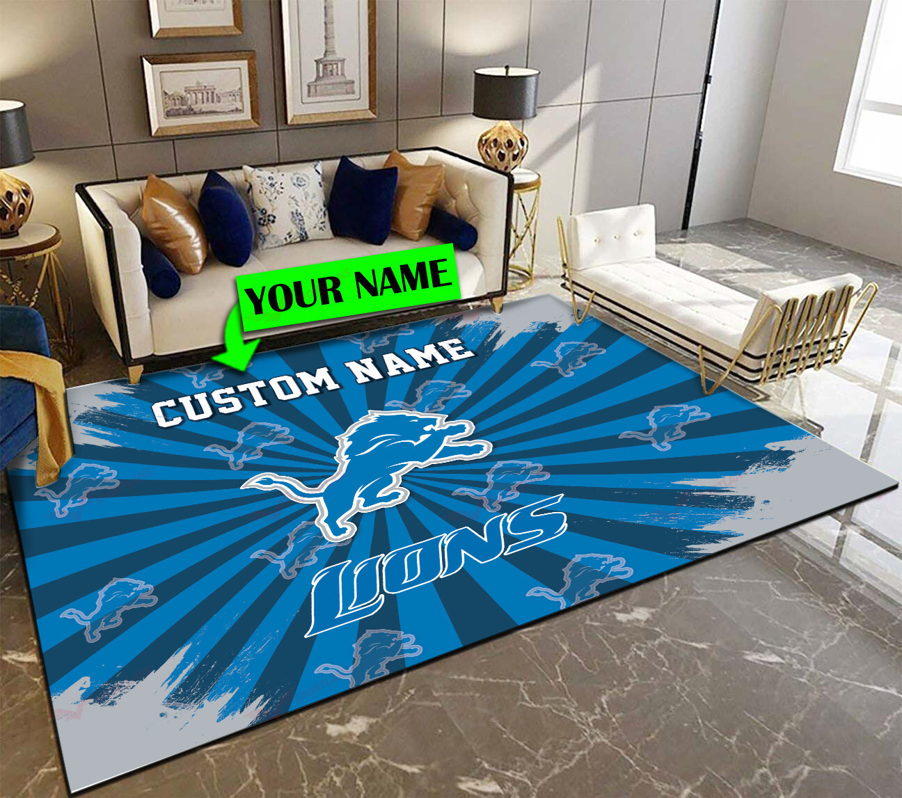 detroit lions personalized premium rectangle rug 51 89t8g