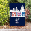 detroit pistons white city double sided printing garden flag home decor gifts 1