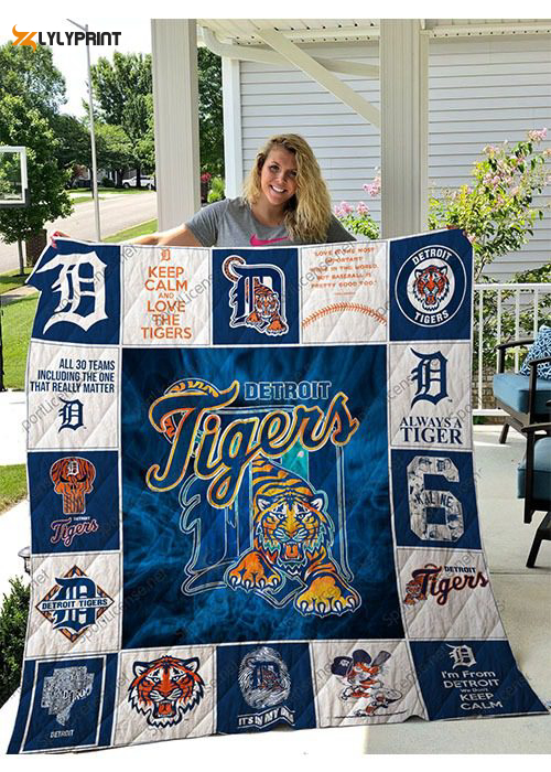 detroit tigers 4quilt blanket for fans home decor gift 1