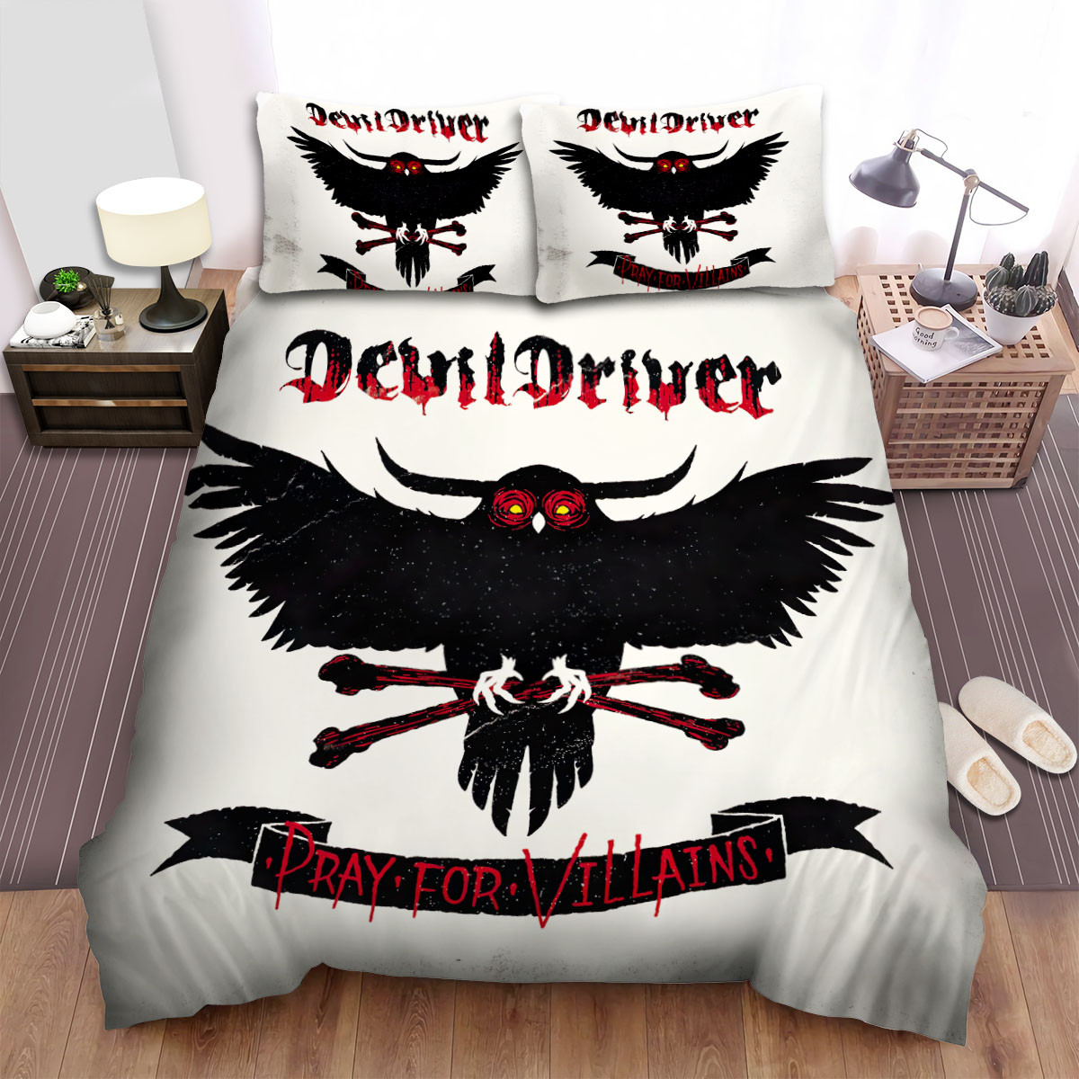 devildriver prays for villains bed sheets spread comforter duvet cover bedding sets l2ojf