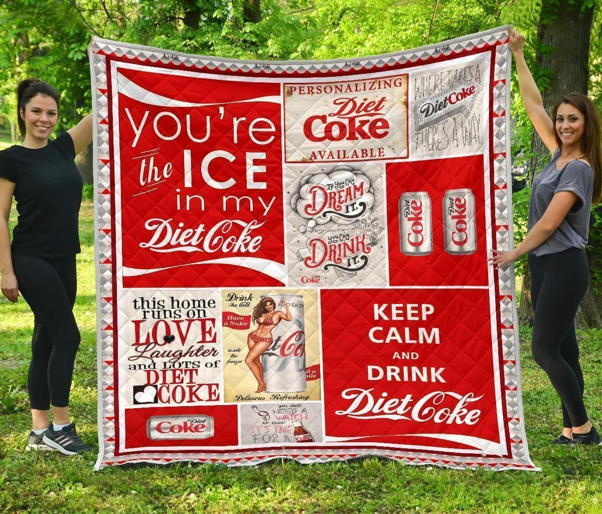 diet coke quilt blanket funny gift for soft drink lover ch1pr