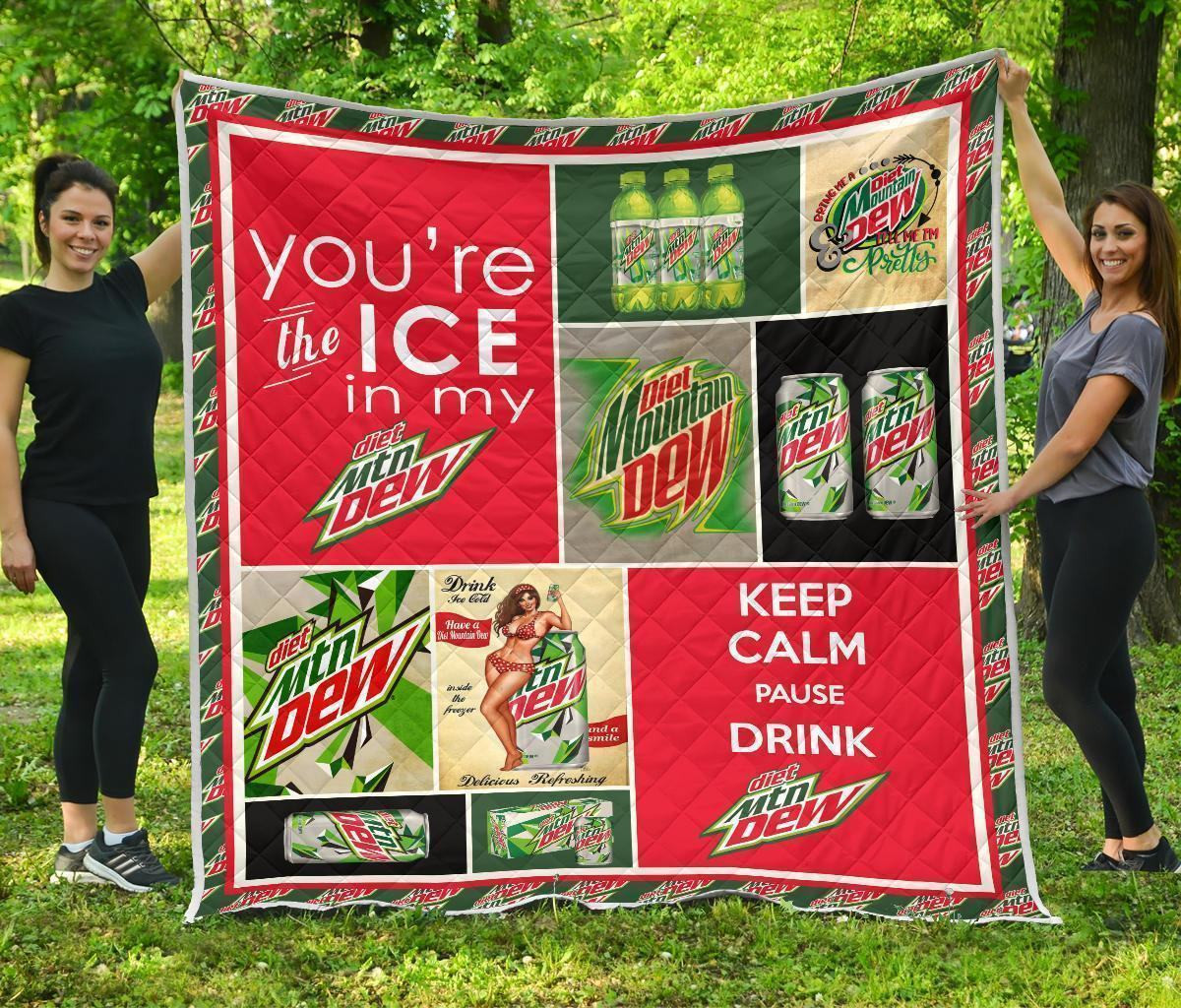 diet mountain dew quilt blanket funny gift for soft drink lover t2yqe