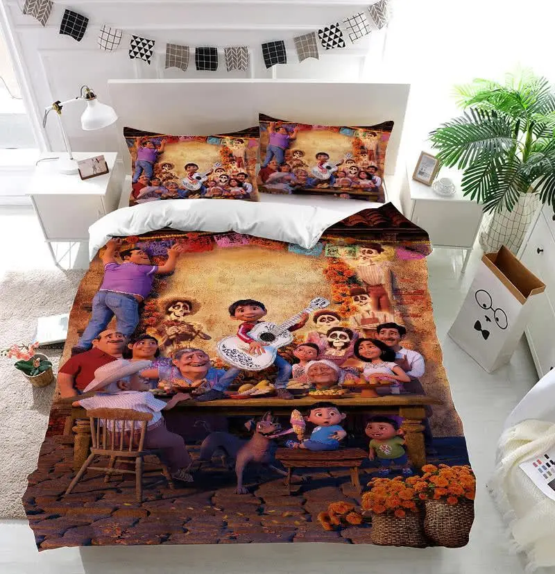 disney coco family custom duvet cover bedroom sets comfortable bedding sets cthth