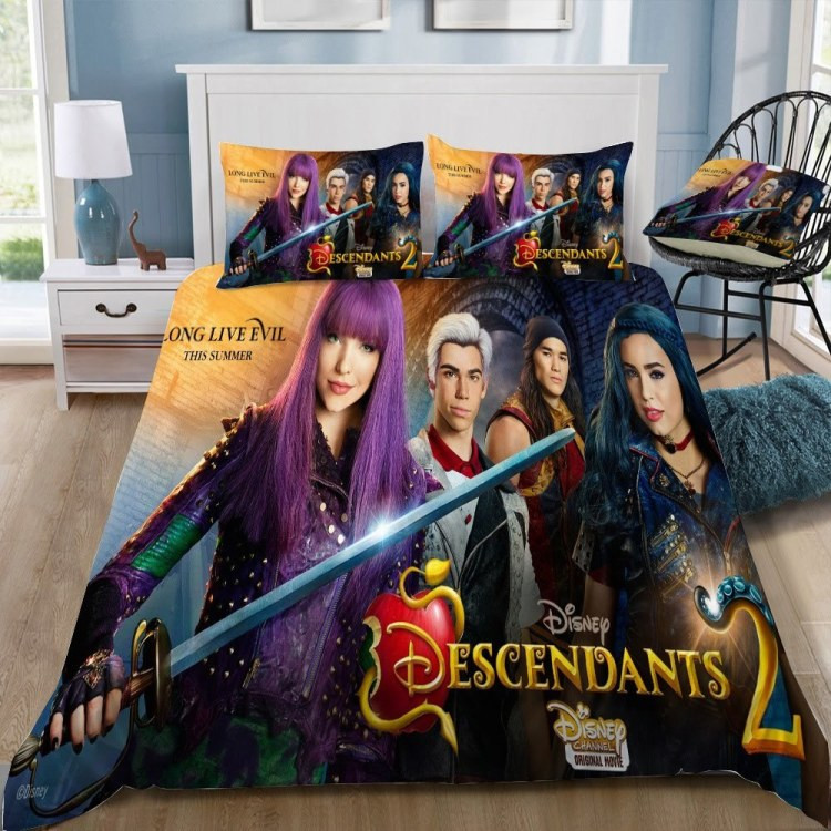 disney descendants 2 3d poster duvet cover bedroom sets comfortable bedding sets 6p9i3