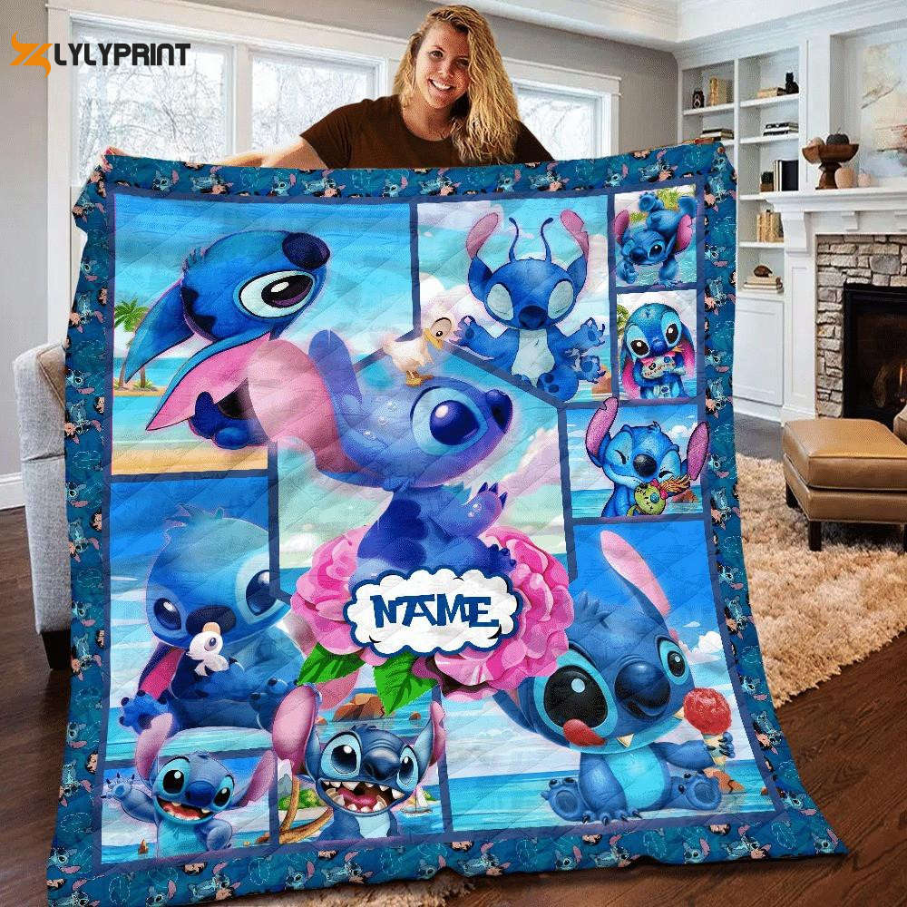 disney lilo and stitch so cute christmas gift personalized 9 lilo and stitch gift for fan lilo and stitch quilt blanket