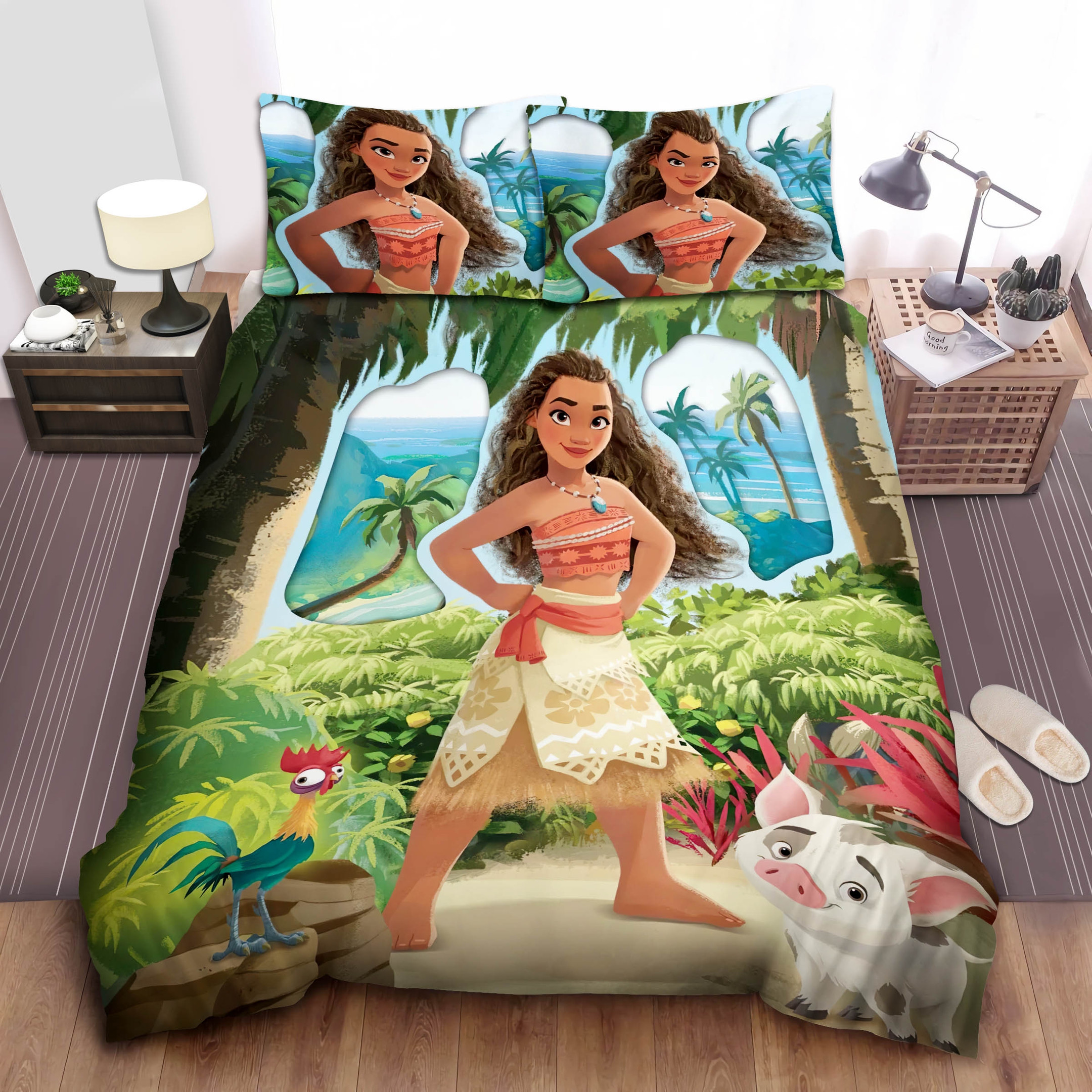 disney princess moana friends bedding set duvet cover bed sheet spread 7twtg