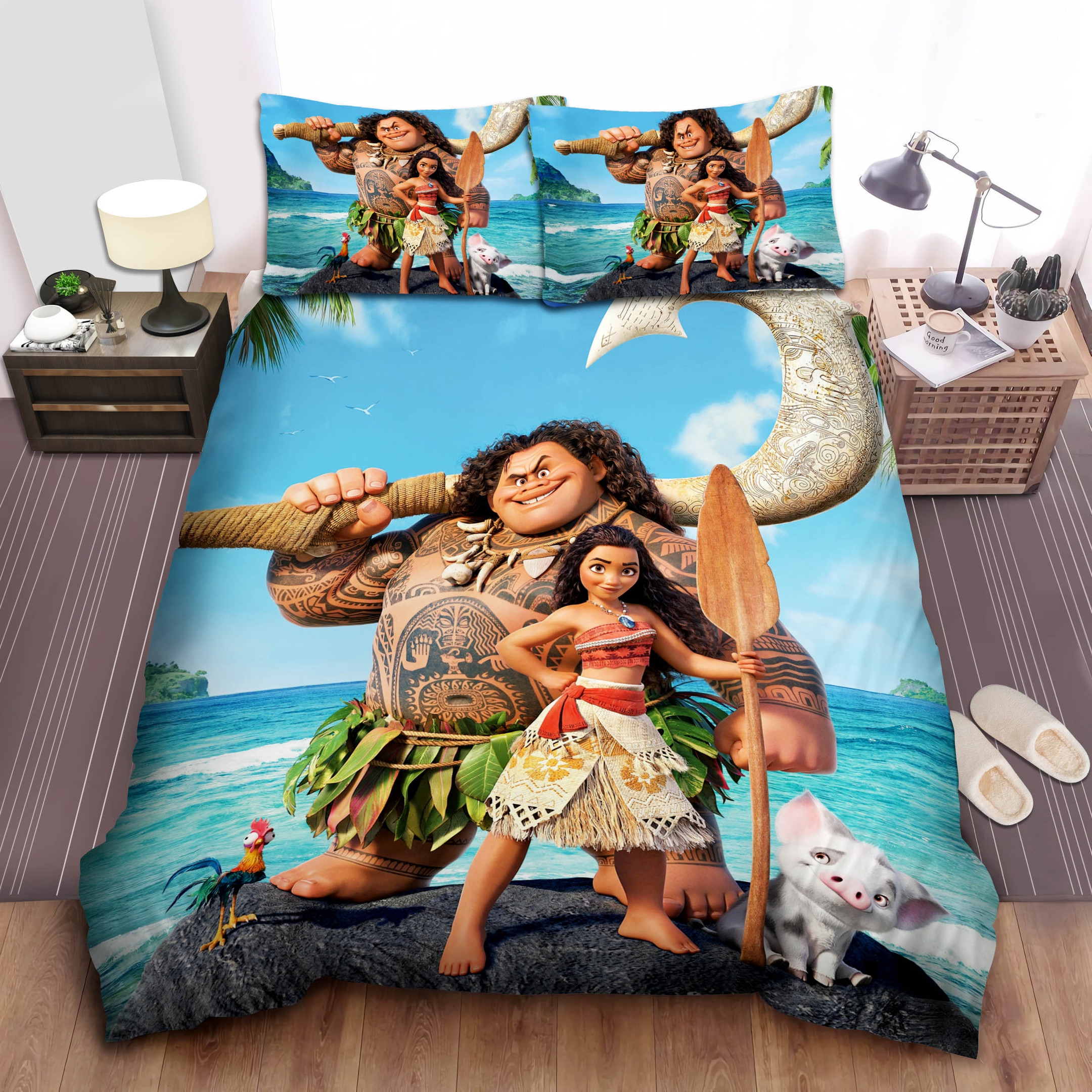 disney princess moana poster bed sheet spread comforter duvet cover bedding sets sbgtm