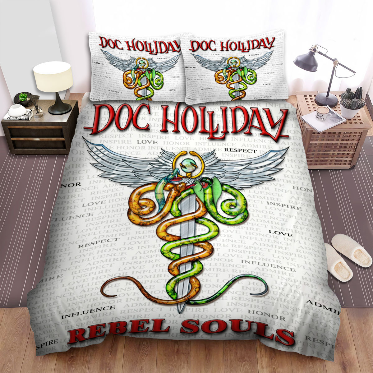 doc holliday band rebel souls album cover bed sheets spread comforter duvet cover bedding sets tnk2l