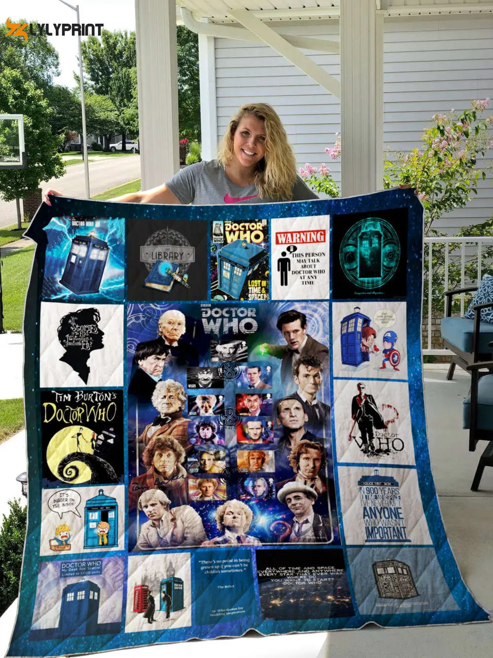 doctor who quilt blanket for fans home decor gift