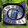 doctor who tardis quilt blanket funny gift idea for fan estdt