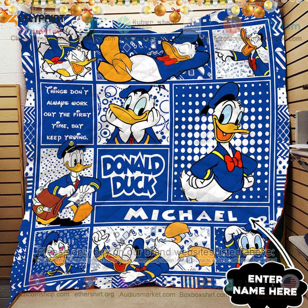 donald duck quilt blanket for fans home decor gift 1