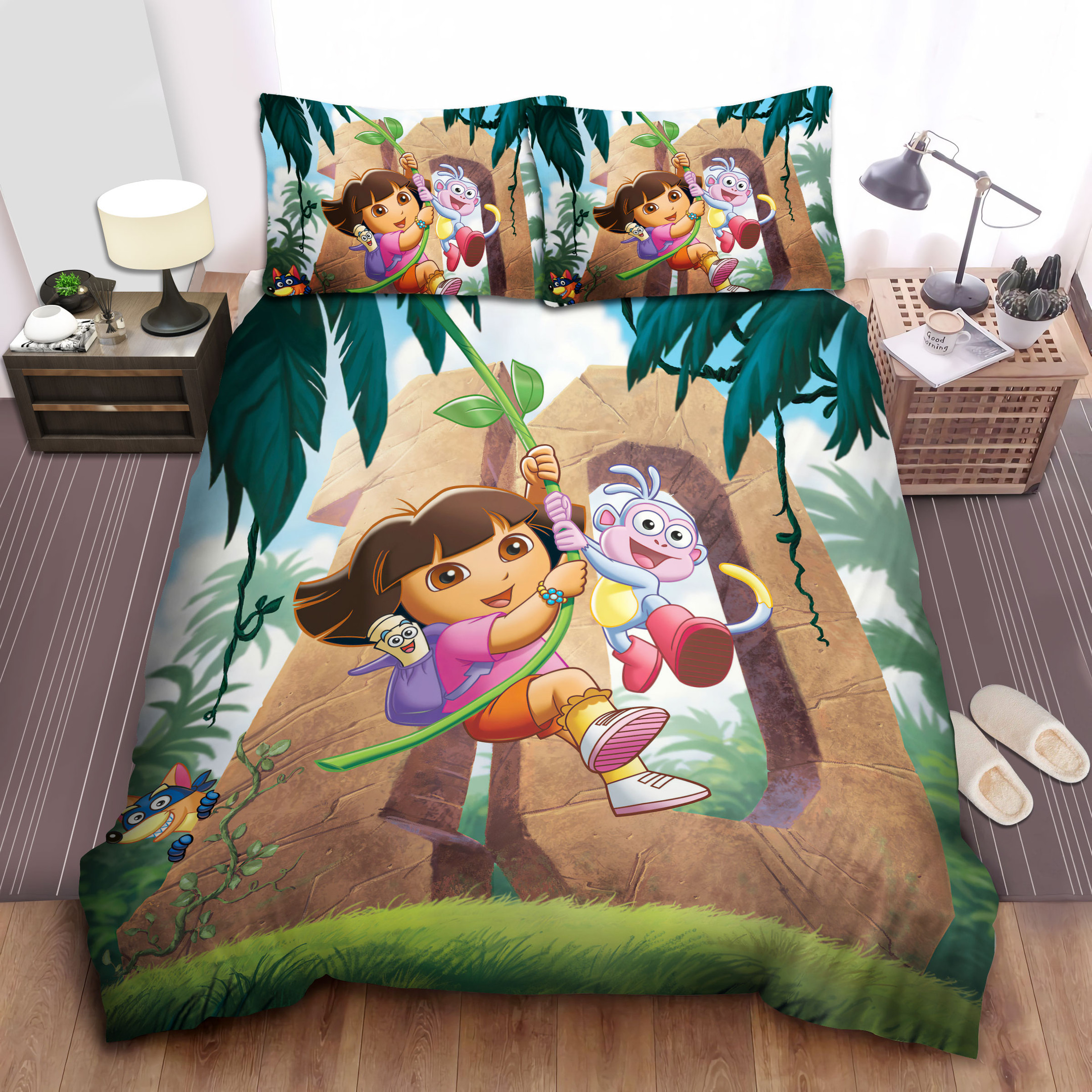 dora the explorer tree swinging duvet cover bedroom sets comfortable bedding sets 0mfcc