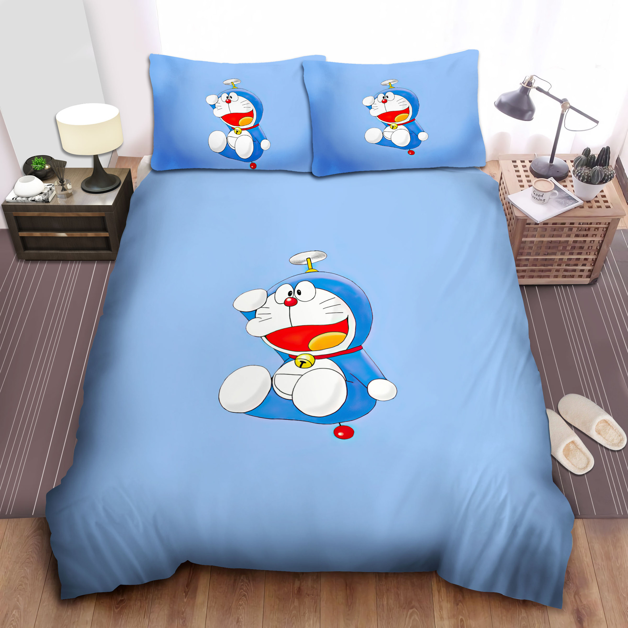 doraemon flyinging hight by take copter bed sheets spread comforter duvet cover bedding sets j5hxr