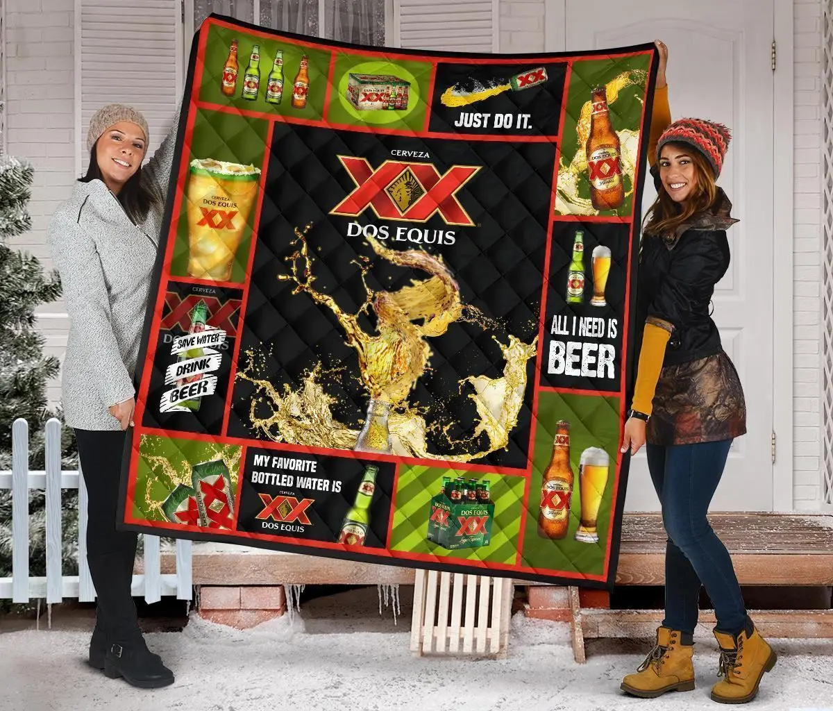 dos equis quilt blanket all i need is beer gift sjh2i