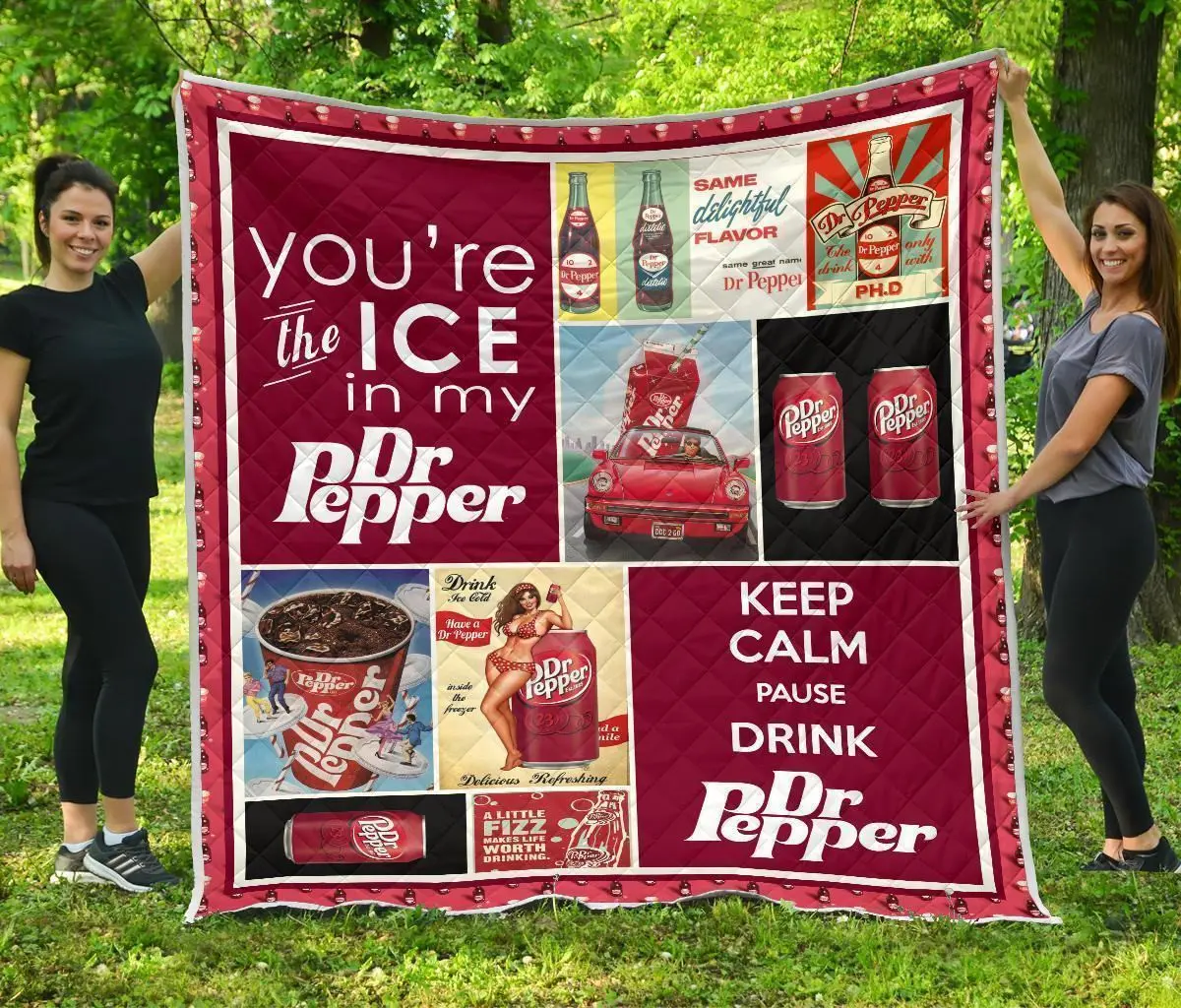 dr peeper quilt blanket funny gift for soft drink lover b8utb