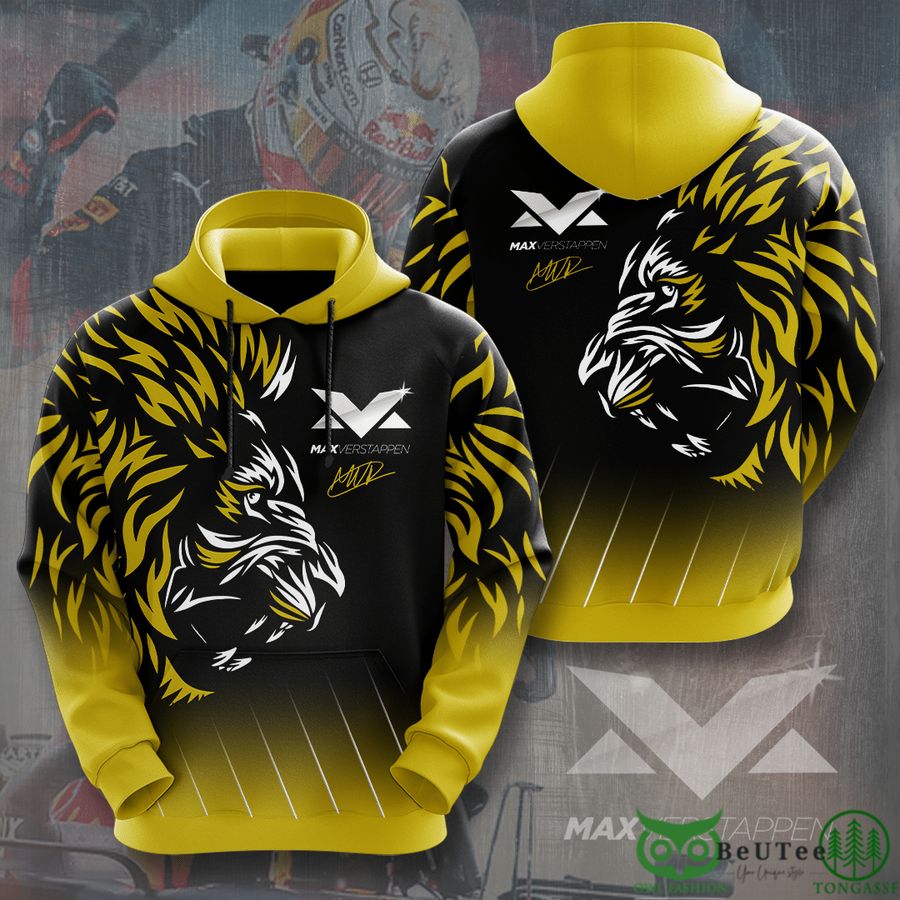 drRbWtlK 9 Max Verstappen Sign Yellow Black 3D Hoodie