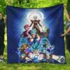 dragon ball anime db goku vs villains blue sky theme premium quilt blanket suvfb