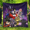 dragon ball anime db goku vs villains purple galaxy premium quilt blanke dfvm2