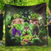 dragon ball anime db super saiyan broly moments green vapor galaxy premium quilt blanket qmcgs