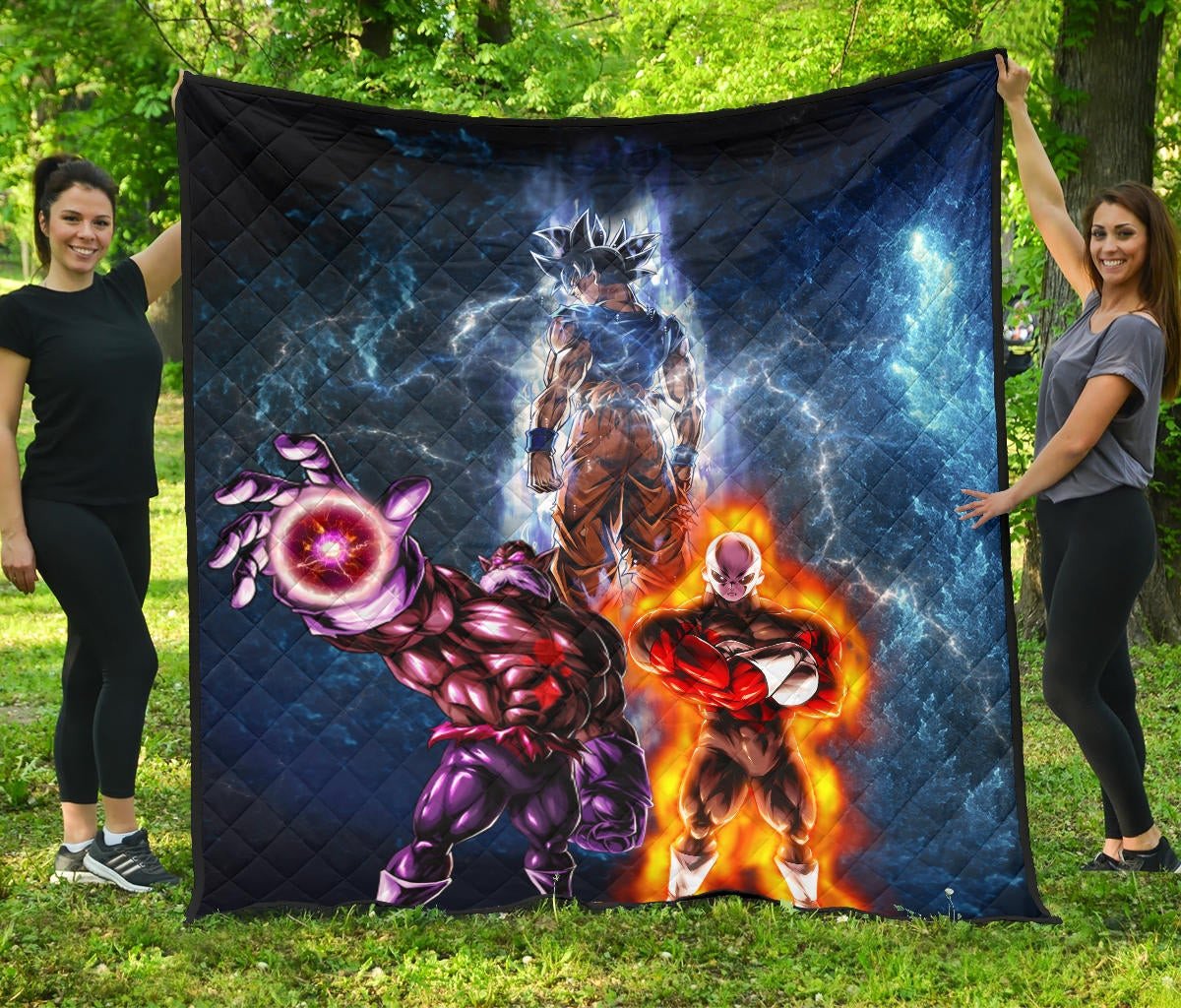 dragon ball anime premium quilt db goku jiren toppo power burst limit blue explosion quilt blanket pncpm