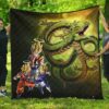 dragon ball anime premium quilt db goku vegeta halo with shiny shernon quilt blanket xg6pq