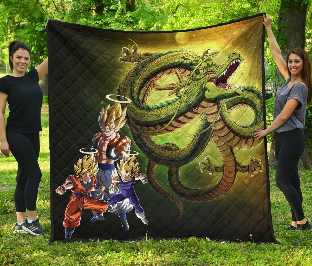 dragon ball anime premium quilt db goku vegeta halo with shiny shernon quilt blanket xg6pq