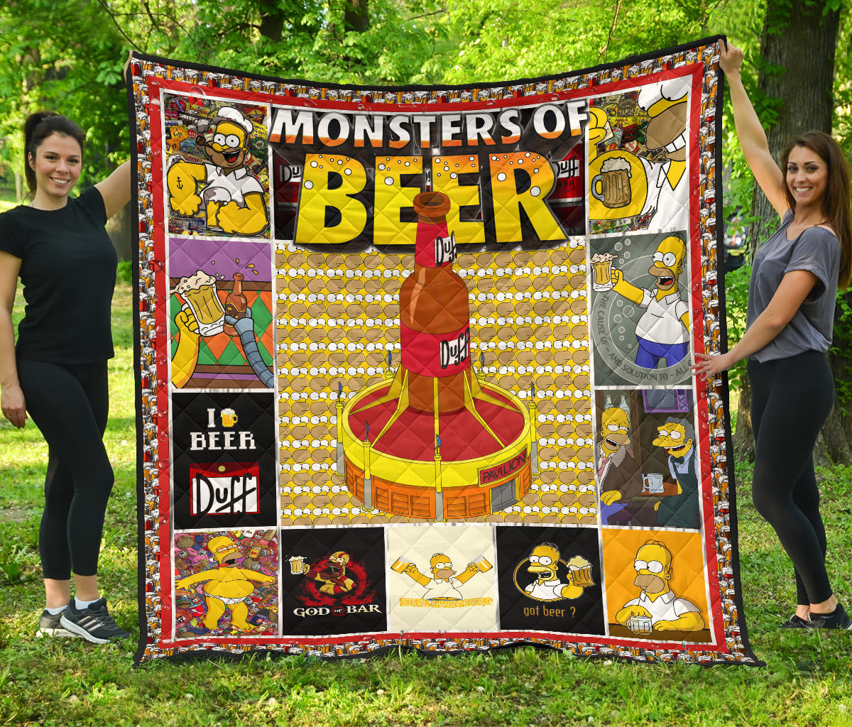 drinking beer simpson premium quilt blanket hobby home decor custom for fans fyop8